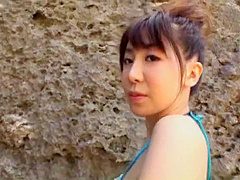 Exotic Japanese whore Meisa Chibana in Fabulous Outdoor, Bikini JAV movie